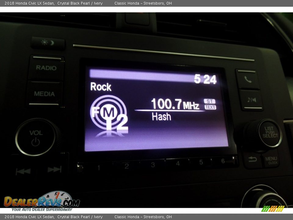 2018 Honda Civic LX Sedan Crystal Black Pearl / Ivory Photo #17