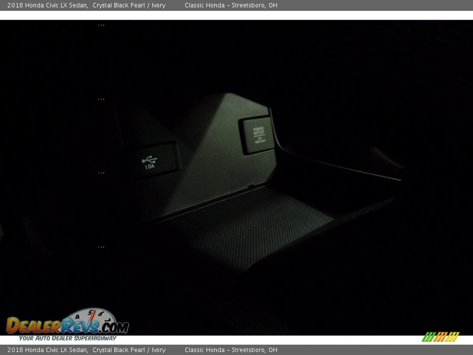 2018 Honda Civic LX Sedan Crystal Black Pearl / Ivory Photo #20