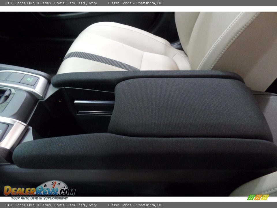 2018 Honda Civic LX Sedan Crystal Black Pearl / Ivory Photo #22
