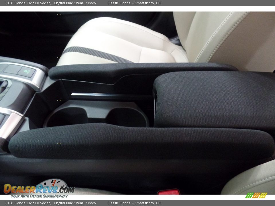 2018 Honda Civic LX Sedan Crystal Black Pearl / Ivory Photo #23