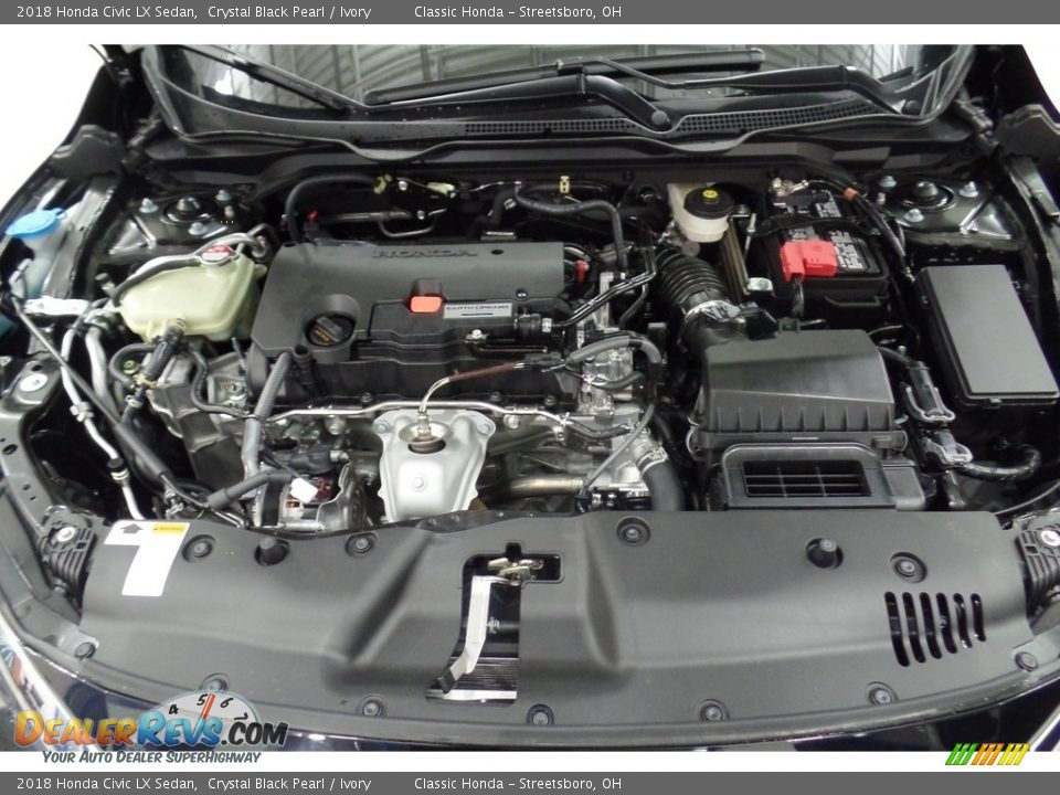 2018 Honda Civic LX Sedan Crystal Black Pearl / Ivory Photo #29