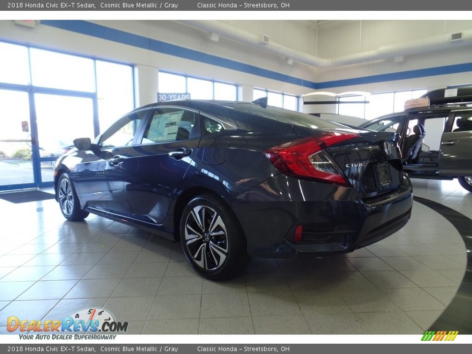 2018 Honda Civic EX-T Sedan Cosmic Blue Metallic / Gray Photo #4