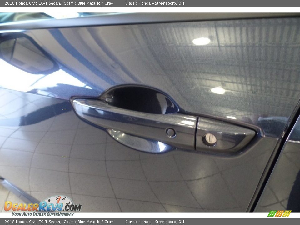 2018 Honda Civic EX-T Sedan Cosmic Blue Metallic / Gray Photo #11