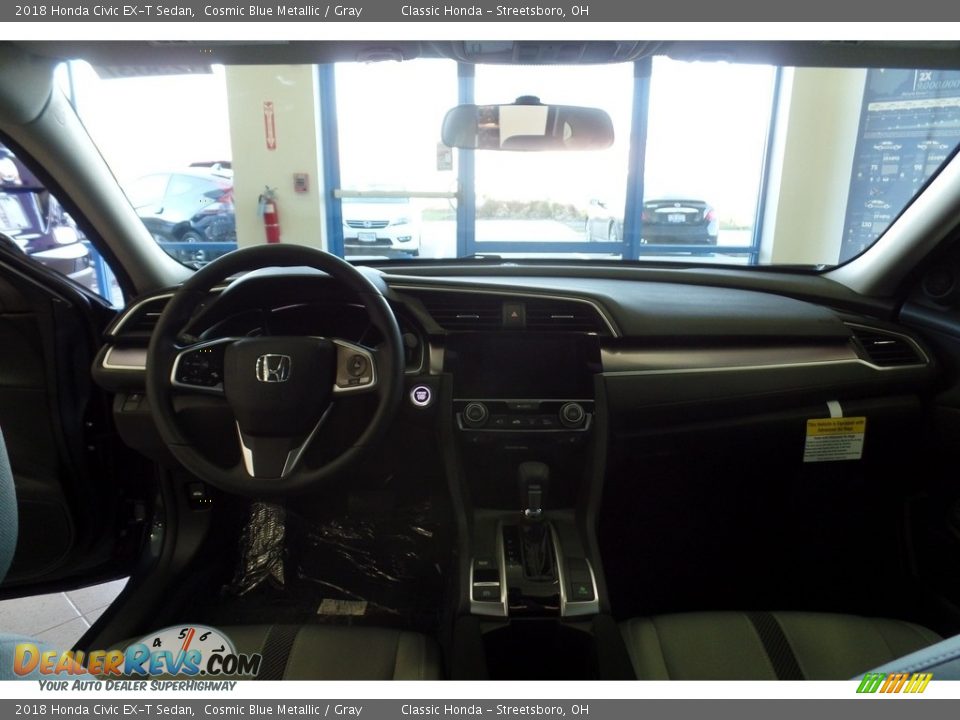 2018 Honda Civic EX-T Sedan Cosmic Blue Metallic / Gray Photo #16