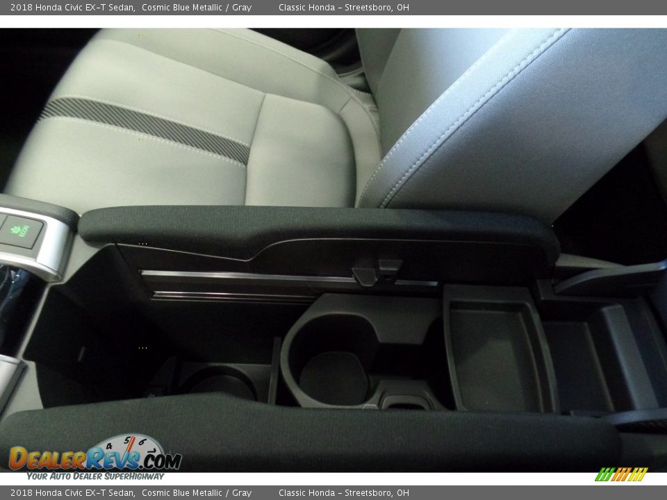 2018 Honda Civic EX-T Sedan Cosmic Blue Metallic / Gray Photo #23