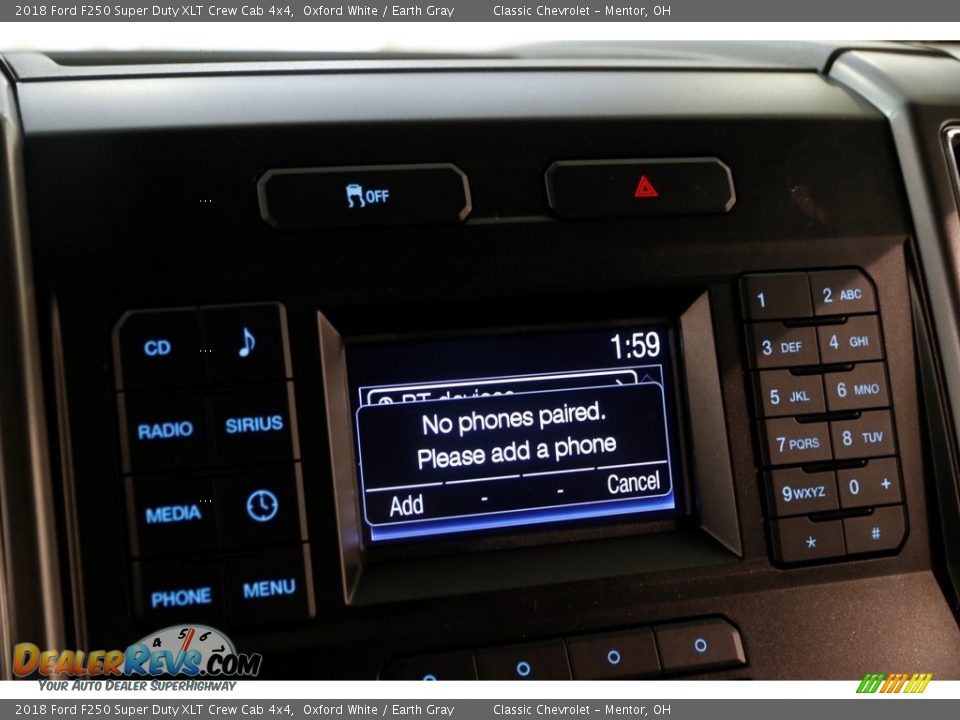 2018 Ford F250 Super Duty XLT Crew Cab 4x4 Oxford White / Earth Gray Photo #15