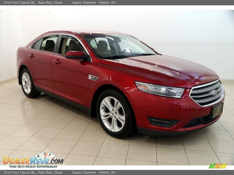 2014 Ford Taurus SEL Ruby Red / Dune Photo #1