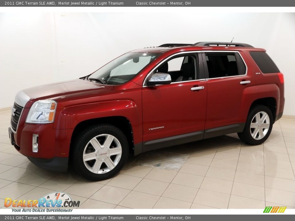 2011 GMC Terrain SLE AWD Merlot Jewel Metallic / Light Titanium Photo #3