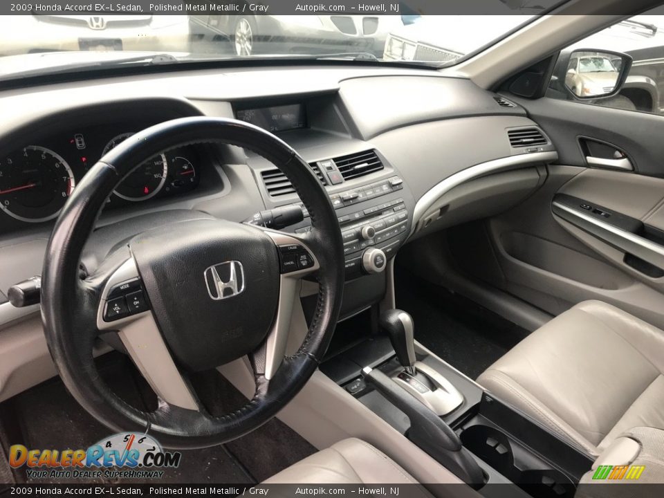 2009 Honda Accord EX-L Sedan Polished Metal Metallic / Gray Photo #10