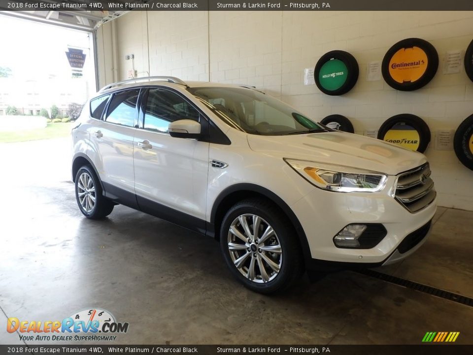 2018 Ford Escape Titanium 4WD White Platinum / Charcoal Black Photo #1