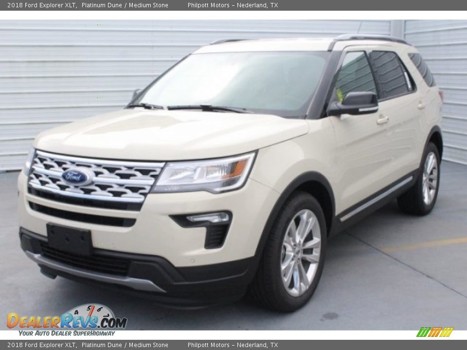 2018 Ford Explorer XLT Platinum Dune / Medium Stone Photo #3