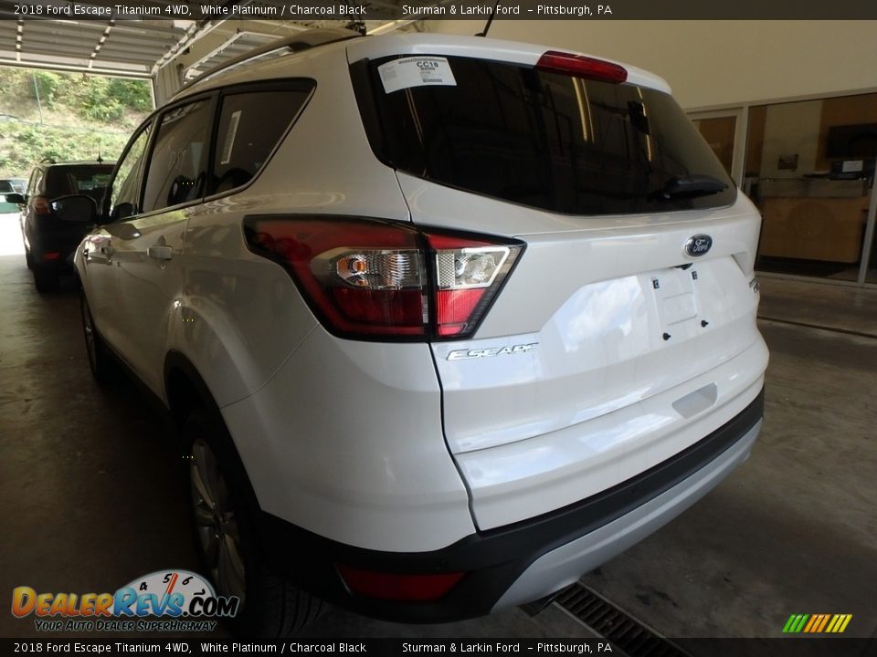 2018 Ford Escape Titanium 4WD White Platinum / Charcoal Black Photo #3