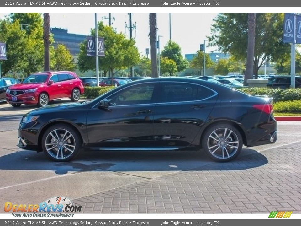 2019 Acura TLX V6 SH-AWD Technology Sedan Crystal Black Pearl / Espresso Photo #4