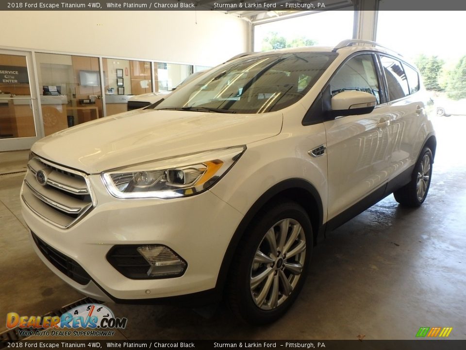 2018 Ford Escape Titanium 4WD White Platinum / Charcoal Black Photo #4