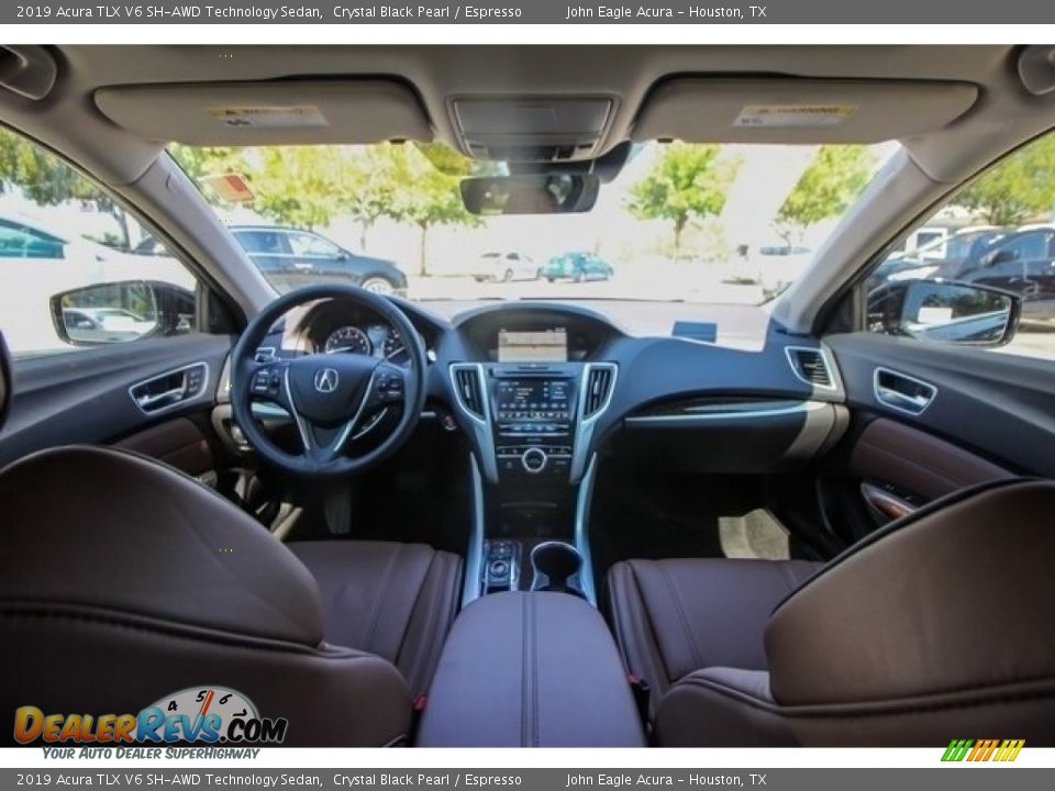 2019 Acura TLX V6 SH-AWD Technology Sedan Crystal Black Pearl / Espresso Photo #9