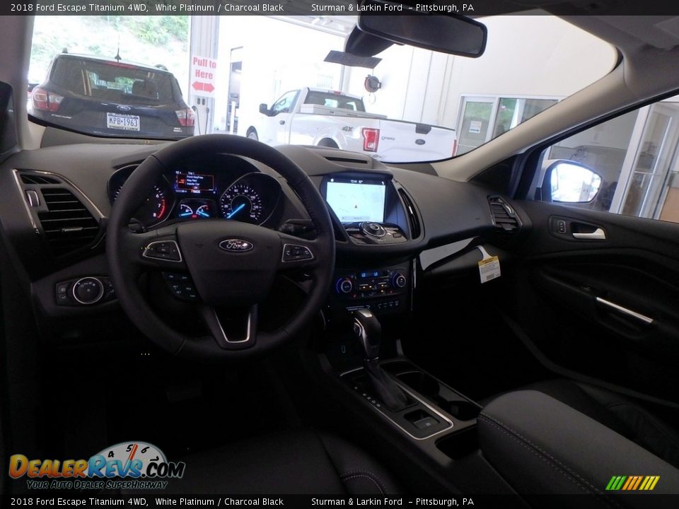 2018 Ford Escape Titanium 4WD White Platinum / Charcoal Black Photo #8