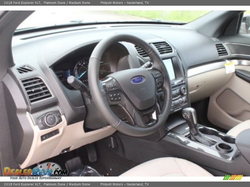 2018 Ford Explorer XLT Platinum Dune / Medium Stone Photo #13