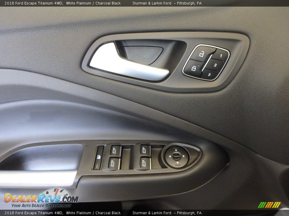 2018 Ford Escape Titanium 4WD White Platinum / Charcoal Black Photo #9