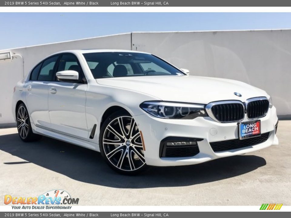 2019 BMW 5 Series 540i Sedan Alpine White / Black Photo #12