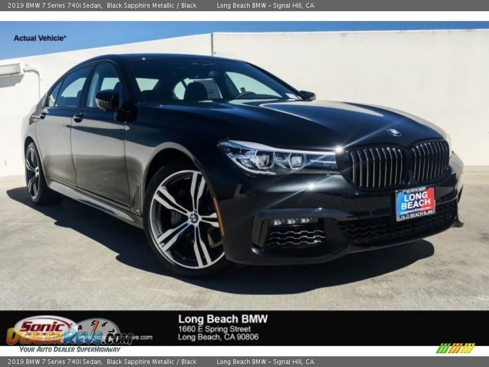 2019 BMW 7 Series 740i Sedan Black Sapphire Metallic / Black Photo #1