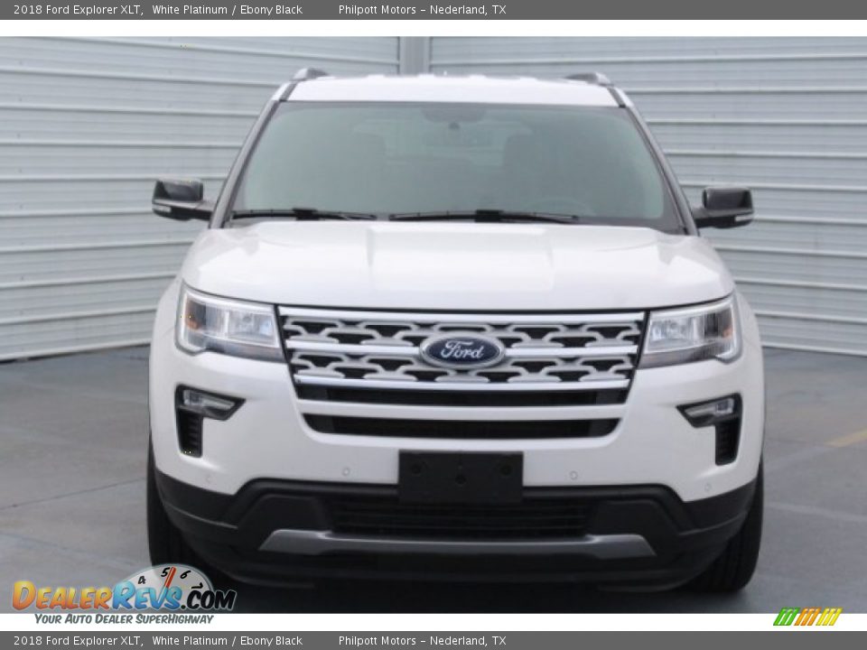 2018 Ford Explorer XLT White Platinum / Ebony Black Photo #2