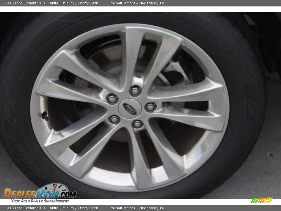 2018 Ford Explorer XLT White Platinum / Ebony Black Photo #6