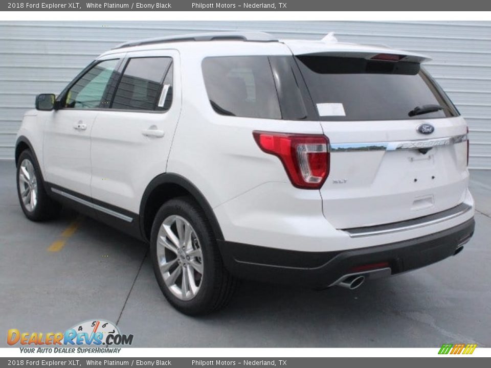 2018 Ford Explorer XLT White Platinum / Ebony Black Photo #7