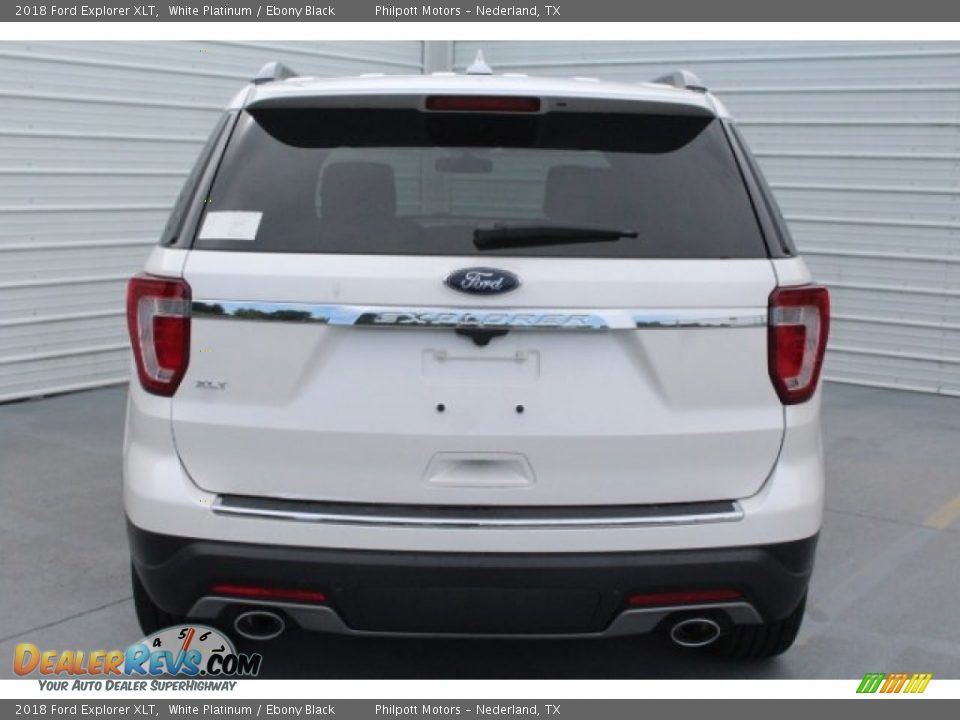 2018 Ford Explorer XLT White Platinum / Ebony Black Photo #8
