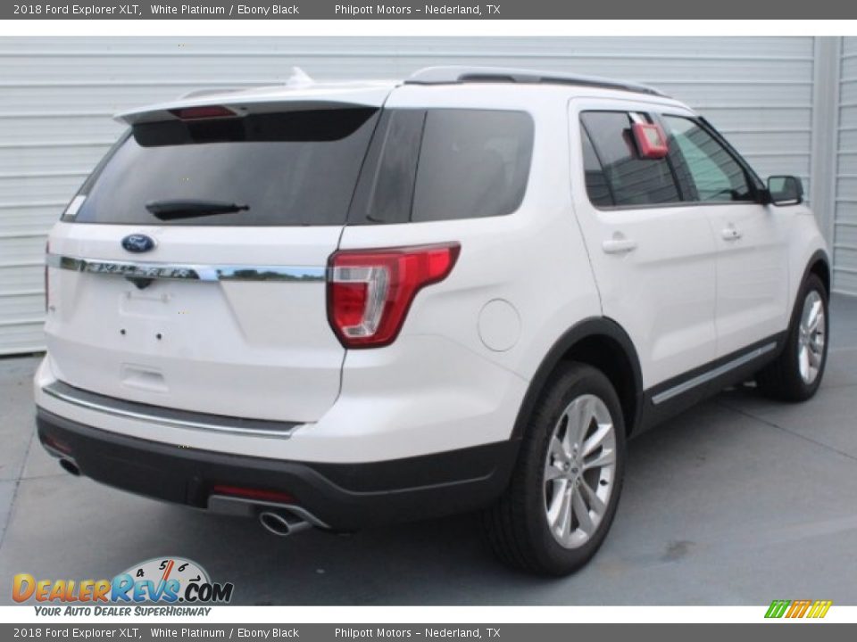 2018 Ford Explorer XLT White Platinum / Ebony Black Photo #9