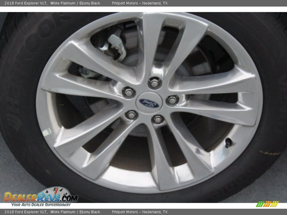 2018 Ford Explorer XLT White Platinum / Ebony Black Photo #10