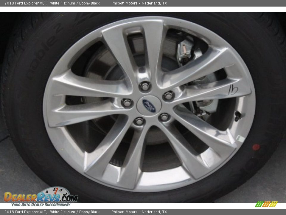 2018 Ford Explorer XLT White Platinum / Ebony Black Photo #11