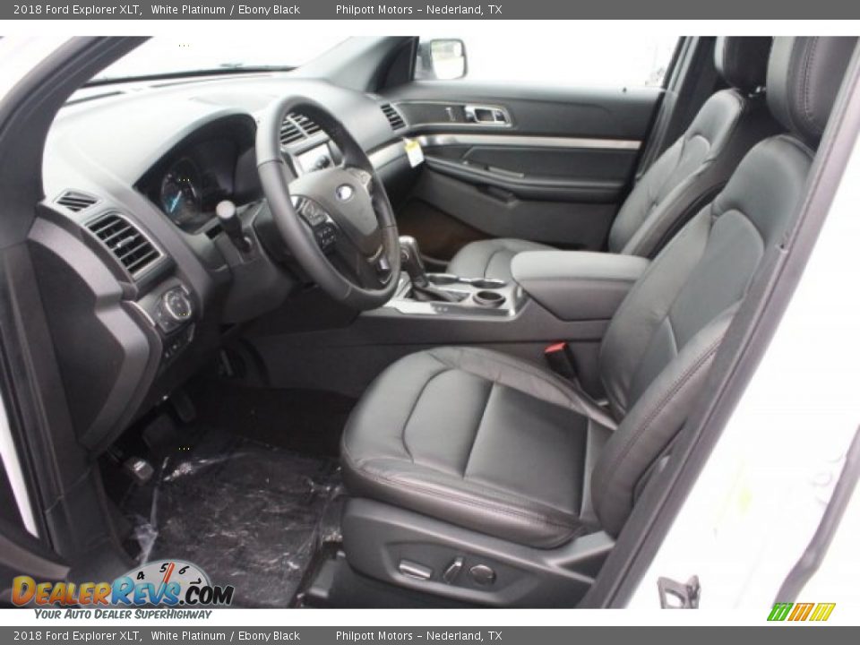 2018 Ford Explorer XLT White Platinum / Ebony Black Photo #14