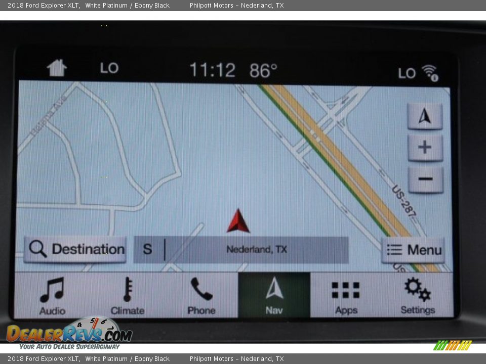 2018 Ford Explorer XLT White Platinum / Ebony Black Photo #16