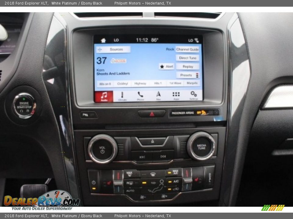2018 Ford Explorer XLT White Platinum / Ebony Black Photo #17