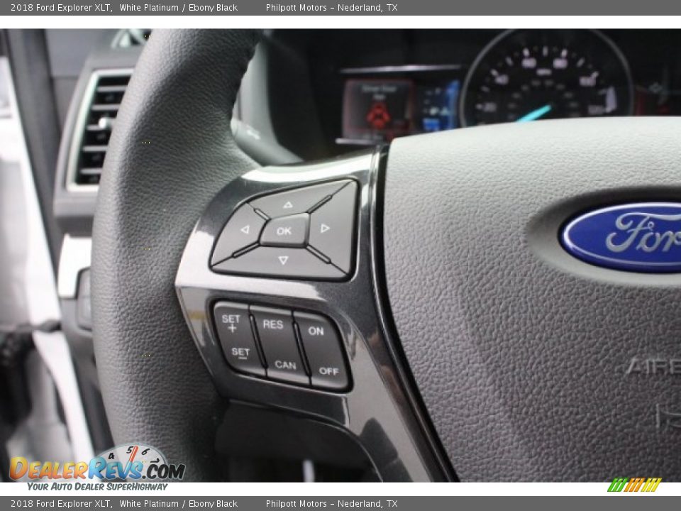 2018 Ford Explorer XLT White Platinum / Ebony Black Photo #20