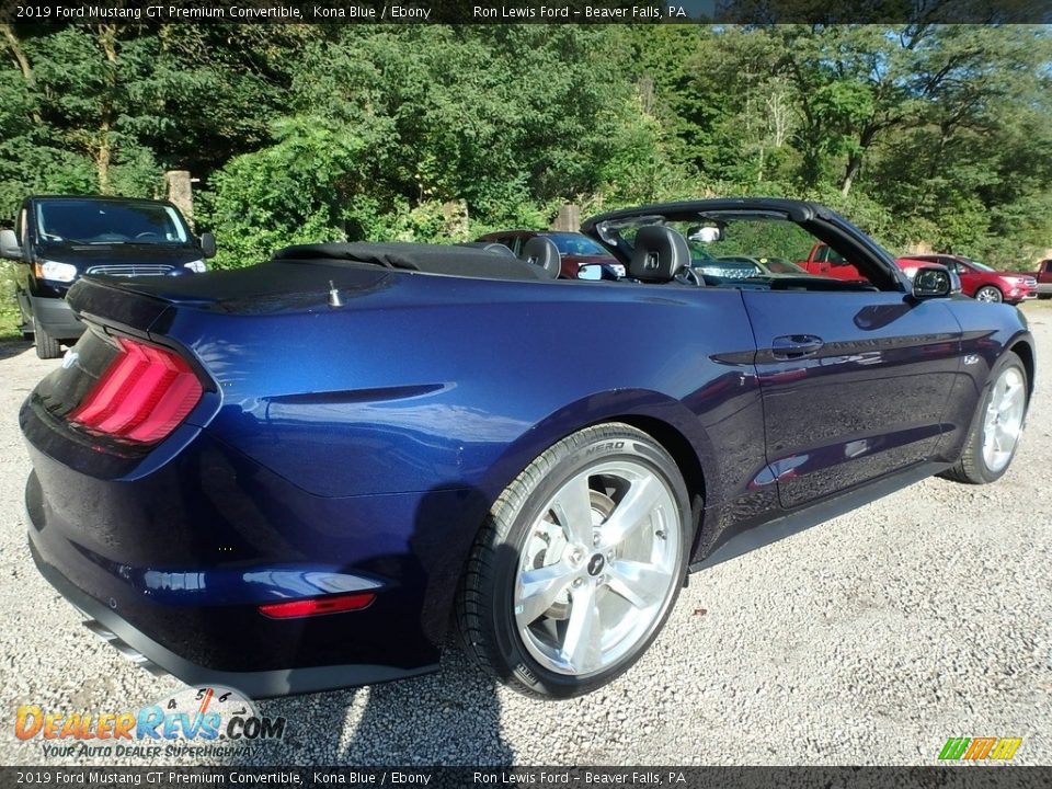 2019 Ford Mustang GT Premium Convertible Kona Blue / Ebony Photo #2