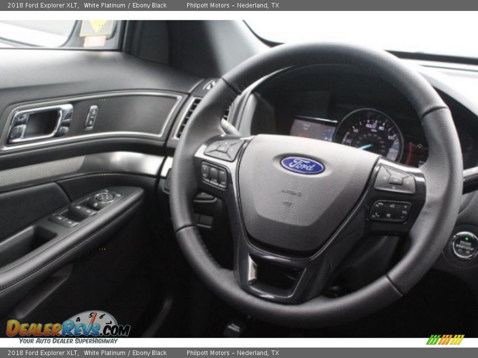 2018 Ford Explorer XLT White Platinum / Ebony Black Photo #27