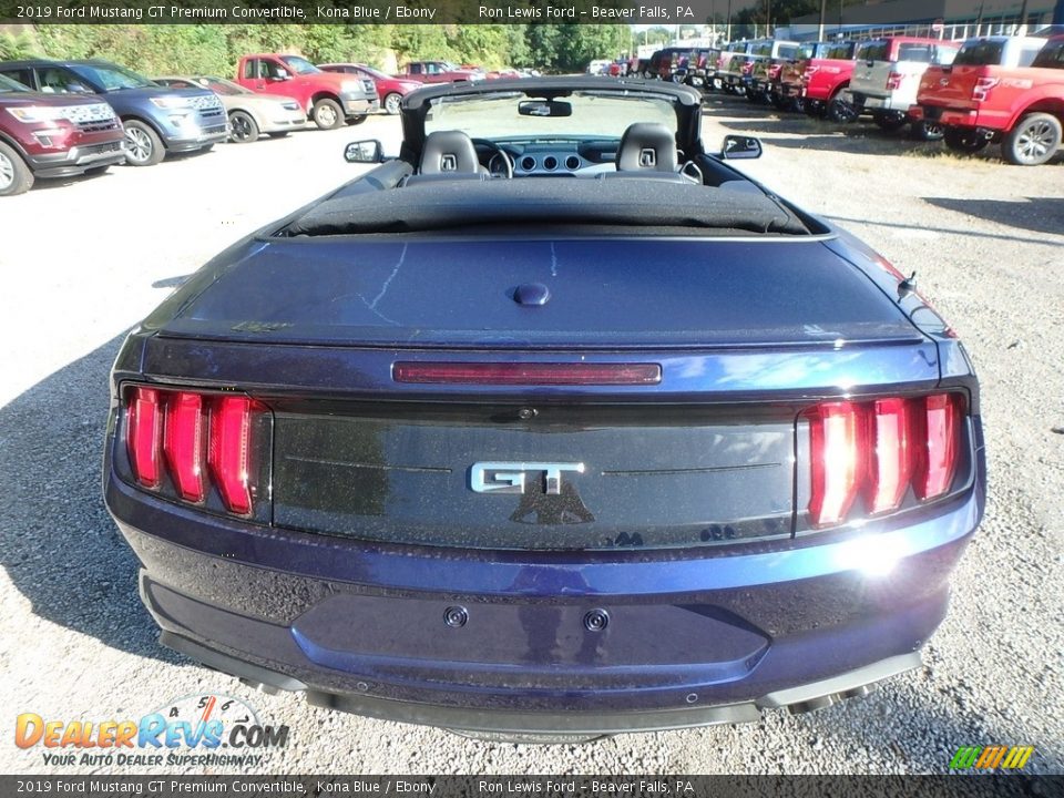 2019 Ford Mustang GT Premium Convertible Kona Blue / Ebony Photo #3