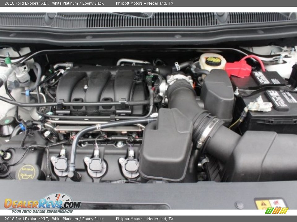 2018 Ford Explorer XLT White Platinum / Ebony Black Photo #35