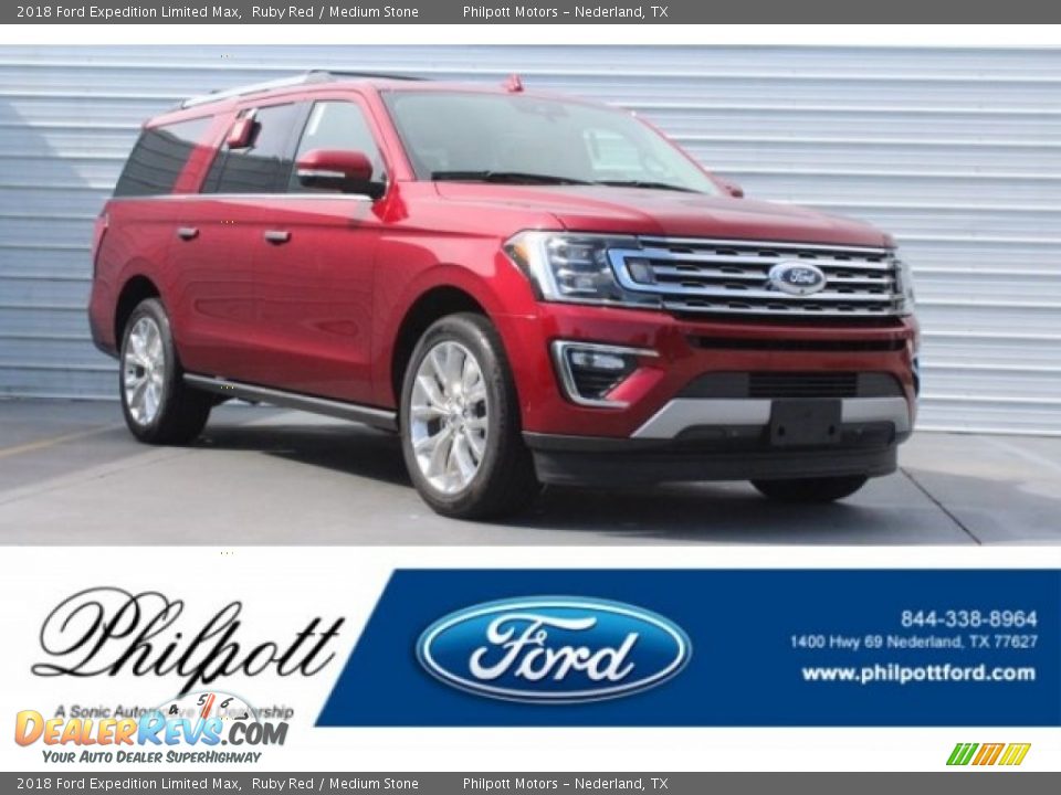 2018 Ford Expedition Limited Max Ruby Red / Medium Stone Photo #1