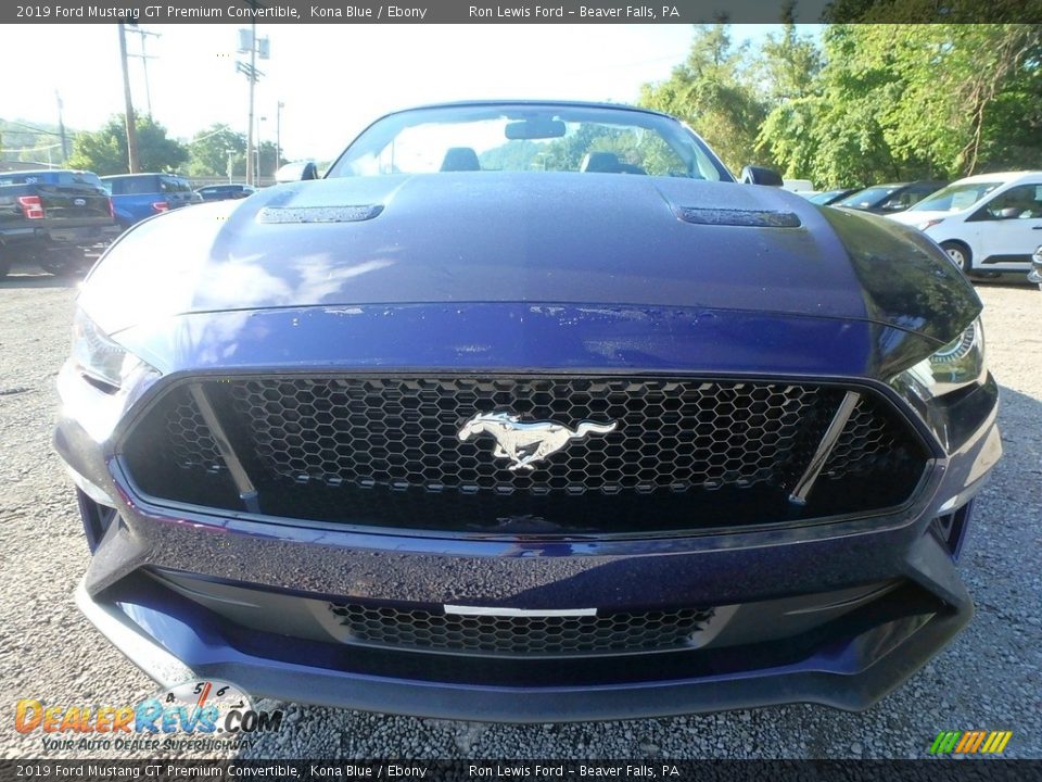 2019 Ford Mustang GT Premium Convertible Kona Blue / Ebony Photo #8