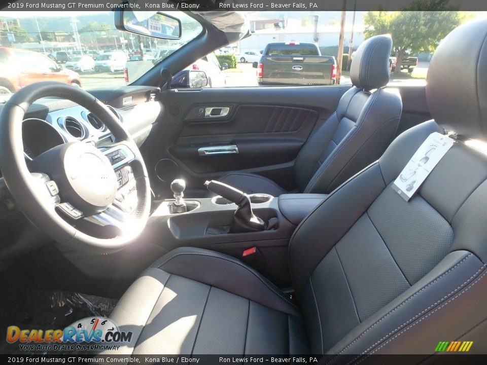 2019 Ford Mustang GT Premium Convertible Kona Blue / Ebony Photo #11