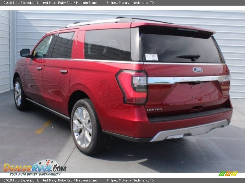 2018 Ford Expedition Limited Max Ruby Red / Medium Stone Photo #7
