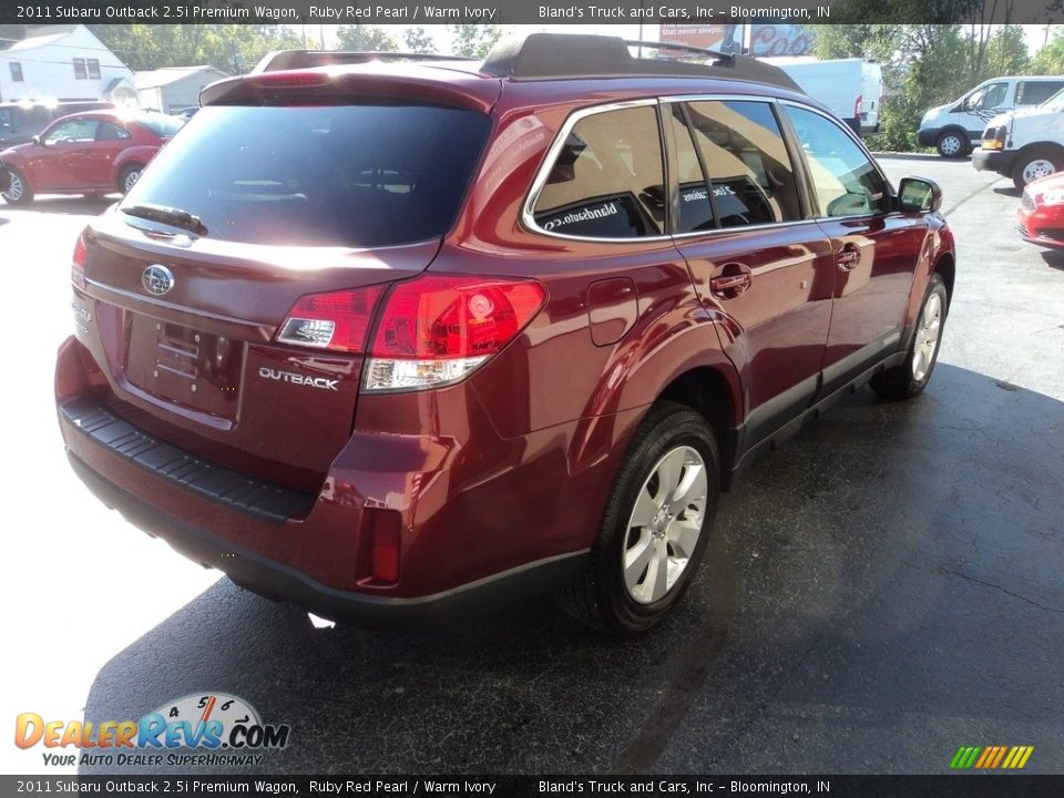 2011 Subaru Outback 2.5i Premium Wagon Ruby Red Pearl / Warm Ivory Photo #4