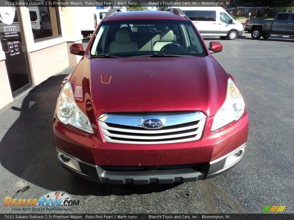 2011 Subaru Outback 2.5i Premium Wagon Ruby Red Pearl / Warm Ivory Photo #24