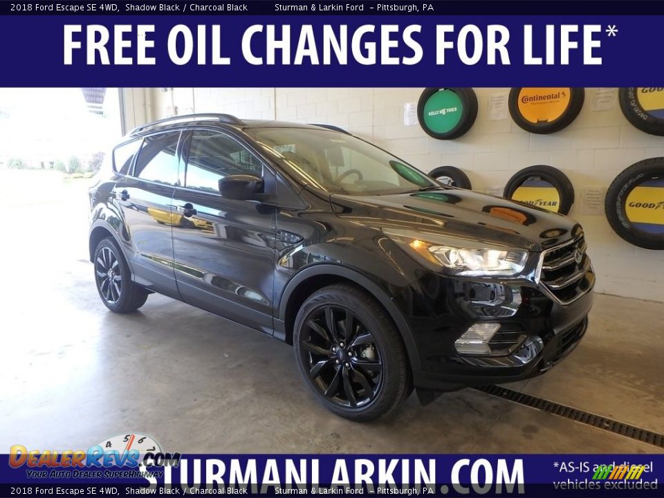 2018 Ford Escape SE 4WD Shadow Black / Charcoal Black Photo #1