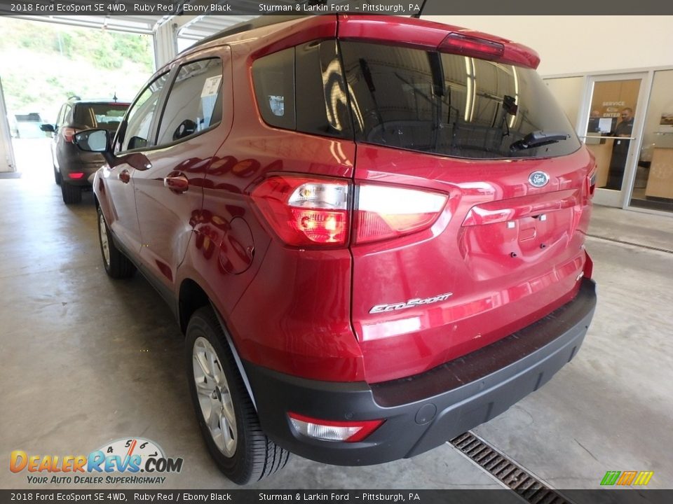 2018 Ford EcoSport SE 4WD Ruby Red / Ebony Black Photo #3
