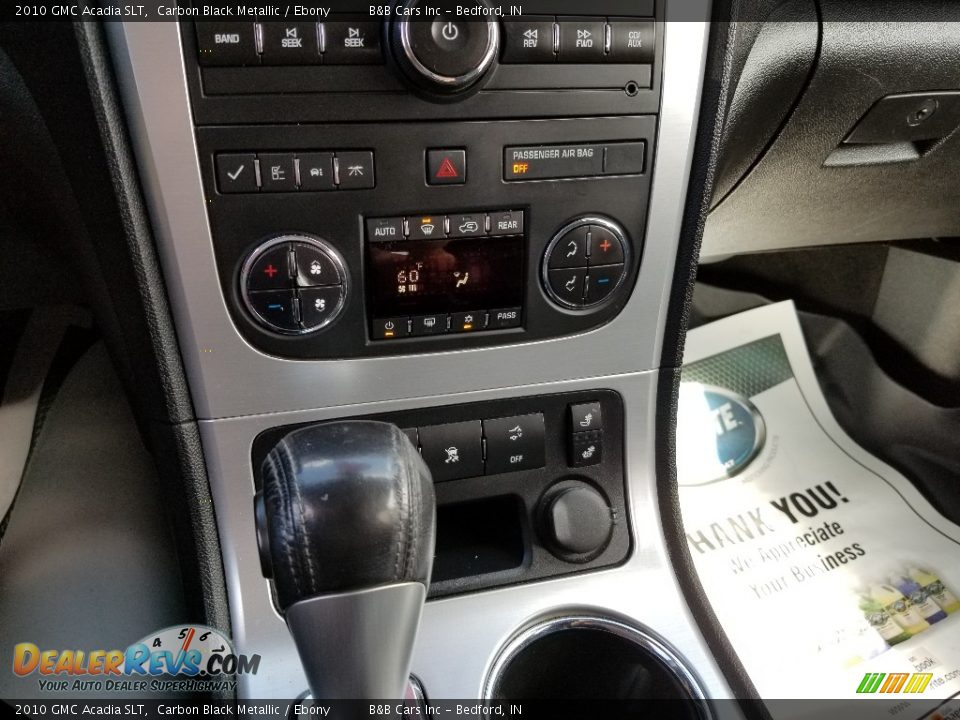 2010 GMC Acadia SLT Carbon Black Metallic / Ebony Photo #24