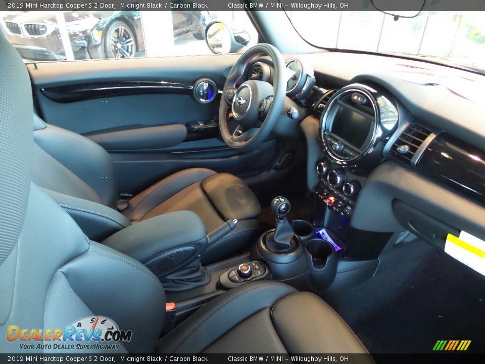 2019 Mini Hardtop Cooper S 2 Door Midnight Black / Carbon Black Photo #6