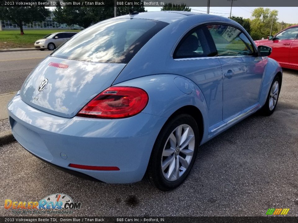2013 Volkswagen Beetle TDI Denim Blue / Titan Black Photo #4